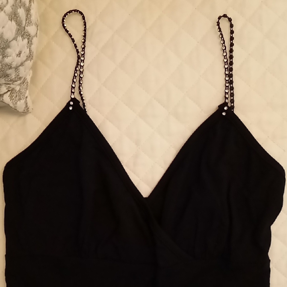 Stretchy Black Mini Dress For The Petite Or Young Teen